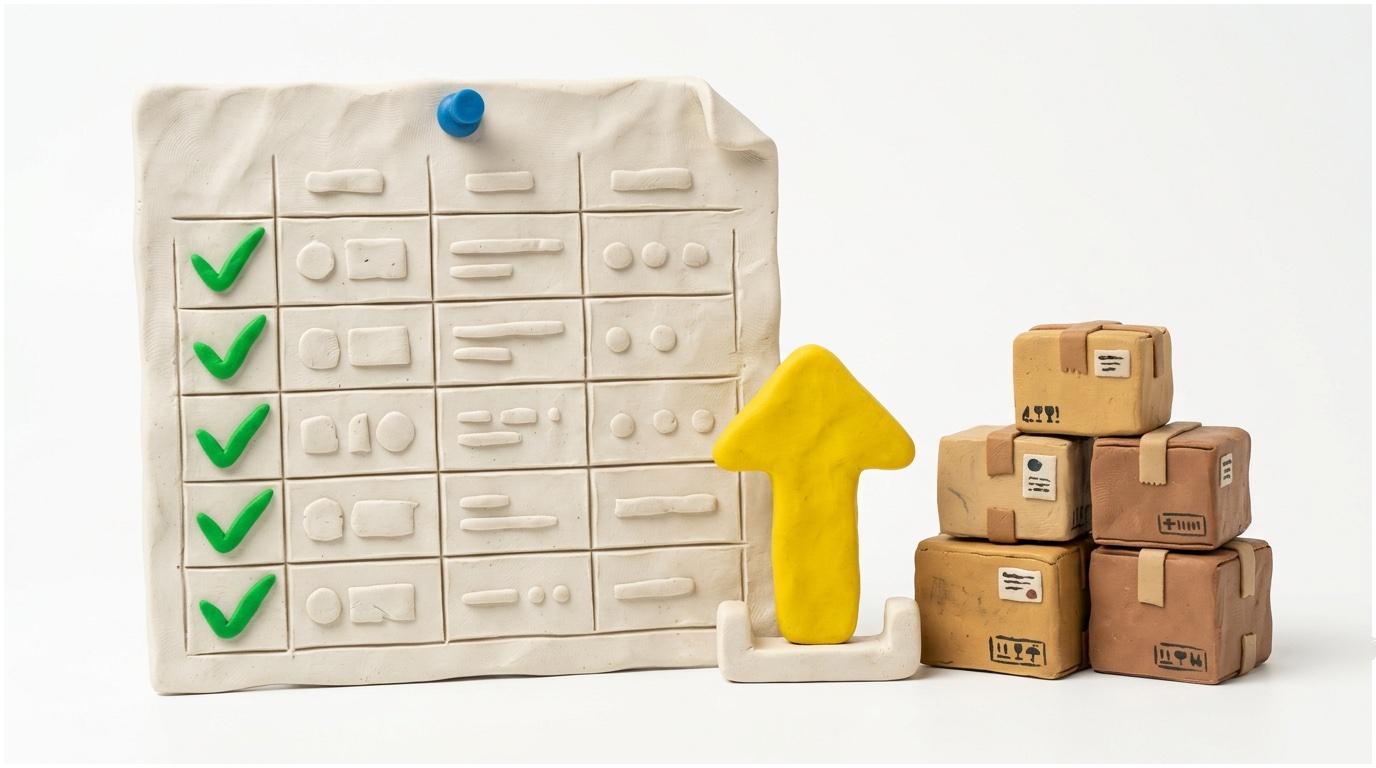 Illustration: CSV-Import vieler Verpackungstypen