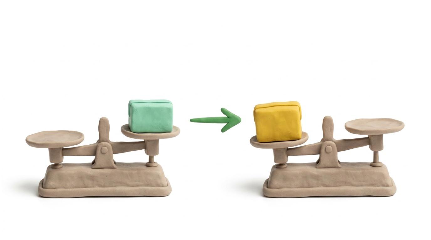 Illustration: Trennung von Eigengewicht und Nutzlast beim Paket