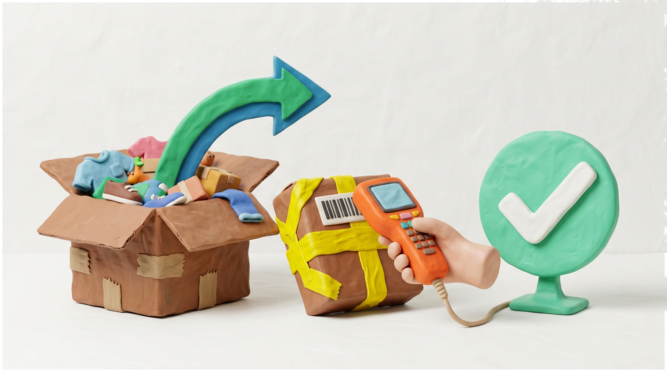 Illustration: Retoure per Scanner erfassen