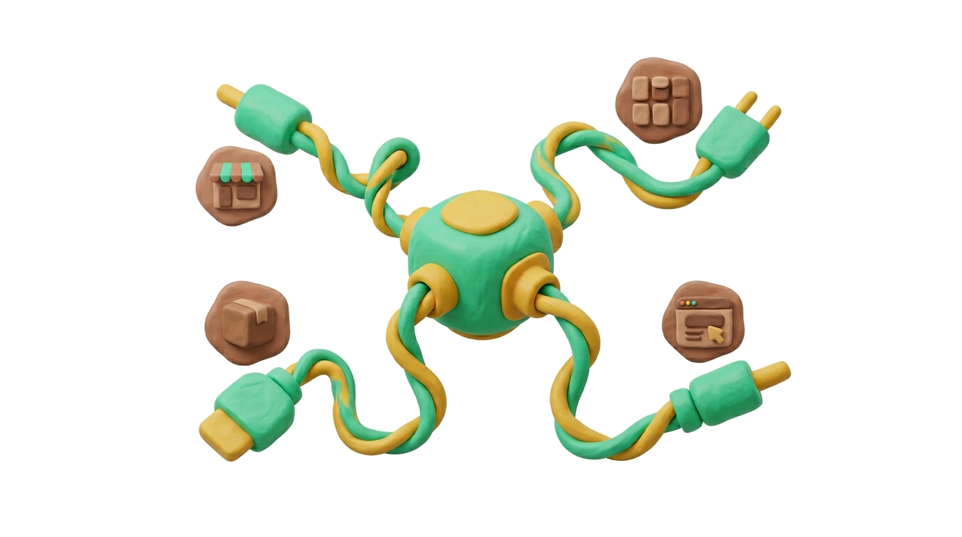 Illustration: Kontext zu Versand, Teams und Plattform