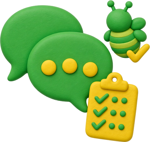 Sprechblasen und Chat-Symbol für den beeUnity Team-Chat