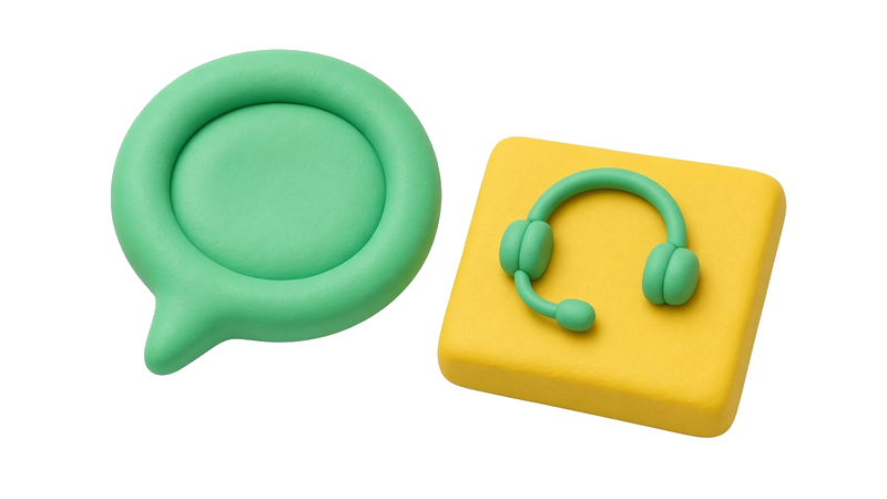 Sprechblase und Headset als Symbol für den beeUnity Chat
